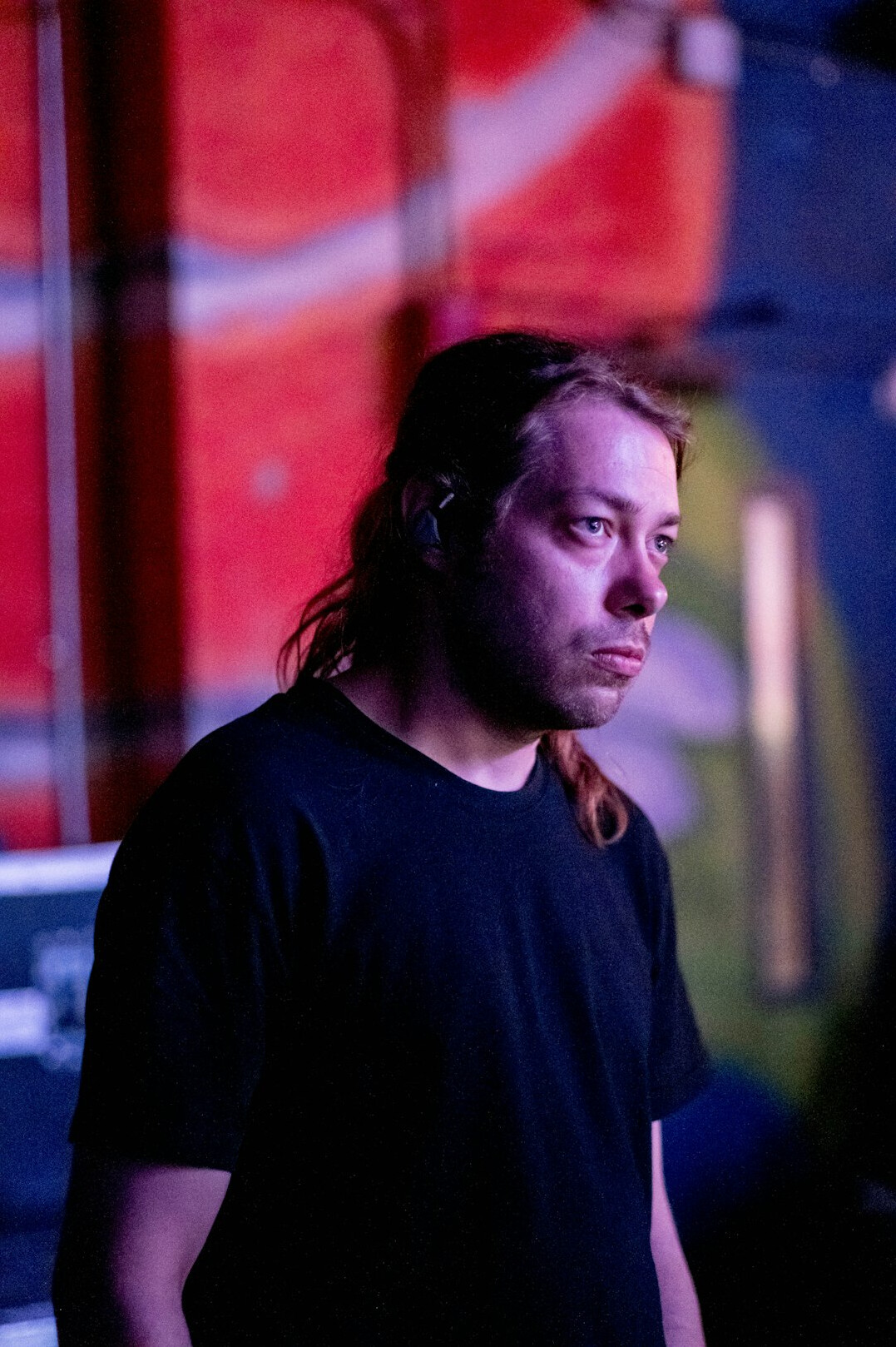 Studio portrait of a white British male sound and audio engineer